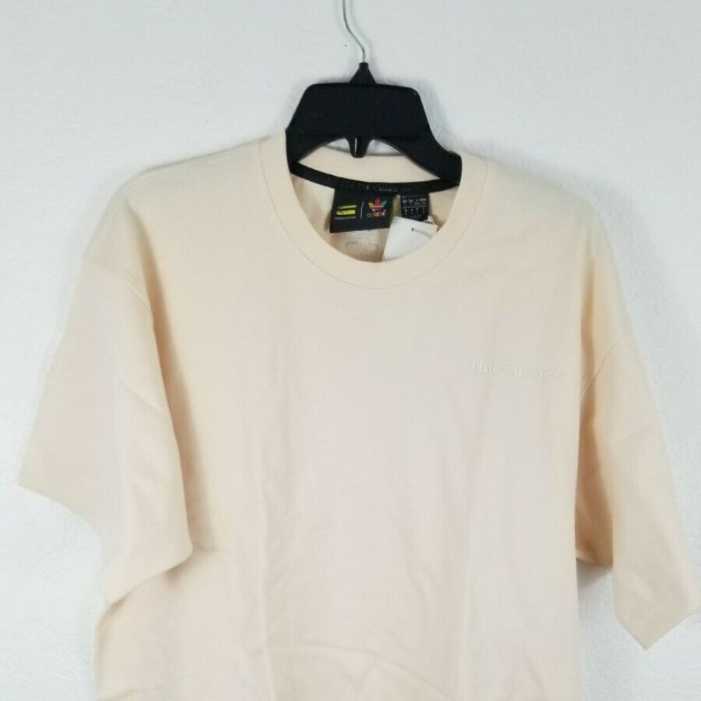 Adidas Mens PW Basics T-Shirt Beige NWT Pharrell Williams Human Race Size M